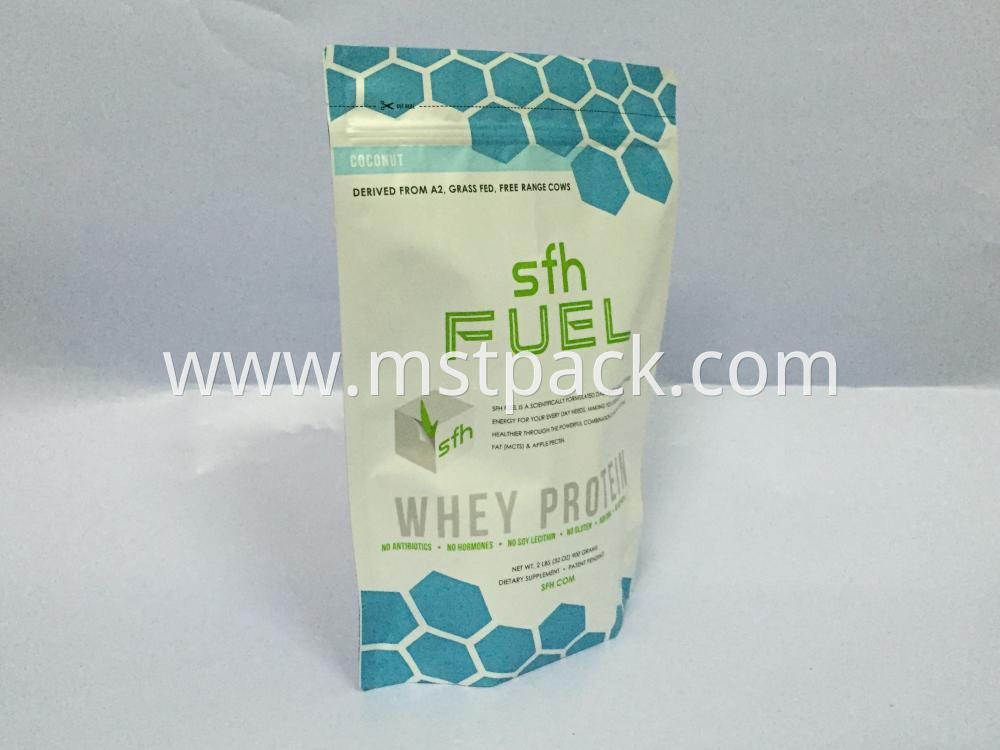 Matte Stand Up Pouch For Whey Protein